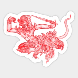 Hanuman Illustration Sticker